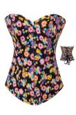 Corset  preto floral