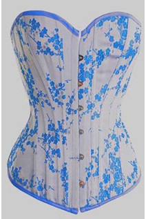 Corset branco e azul