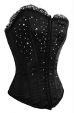 Corset preto brilho busto